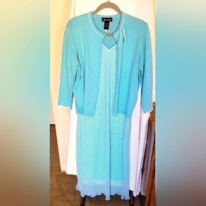 Megan Matthews Blue Poka Dot Dress (305)